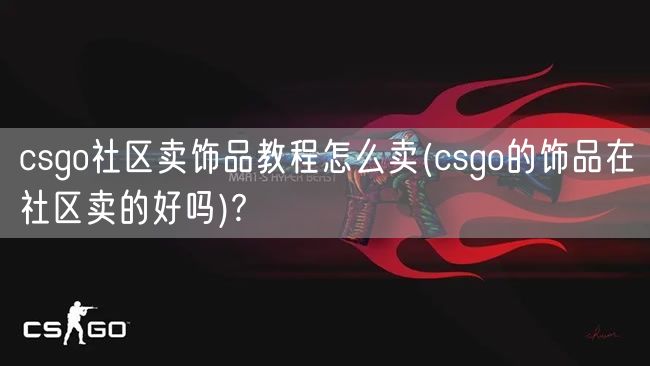 csgo社区卖饰品教程怎么卖(csgo的饰品在社区卖的好吗)?